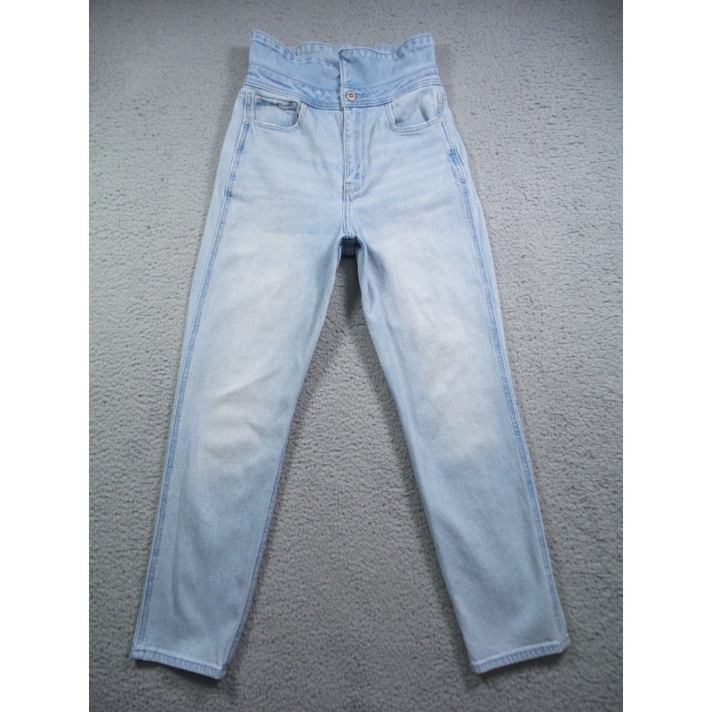 Hollister Jeans Womens Size 1R Blue Denim Ultra High Rise Mom Vintage Stretch